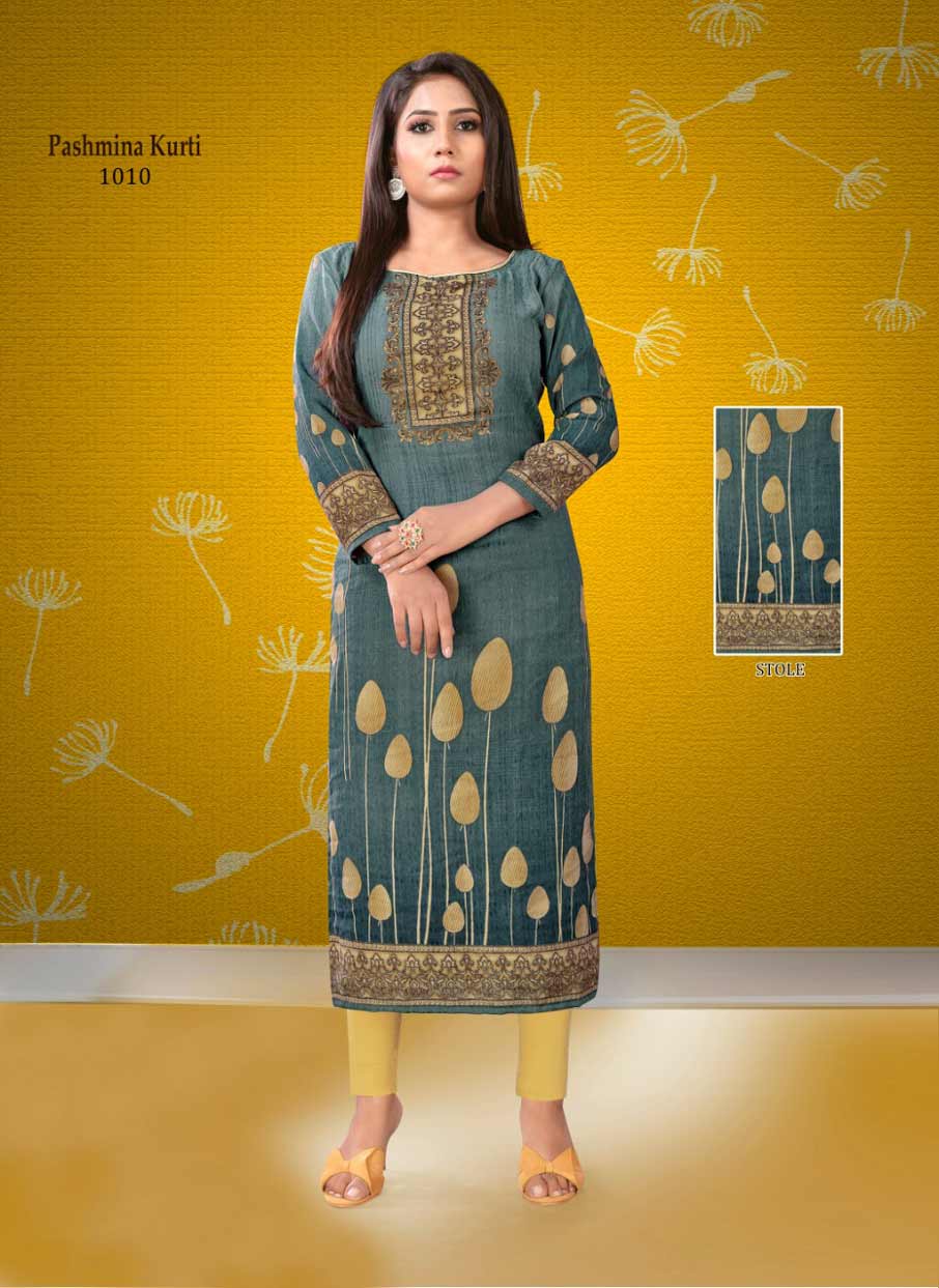 Pashmina Vol-1 Long Stitched Kurti Catalogue Set Pashmina Vol-1 Long Stitched Kurti Catalogue Set